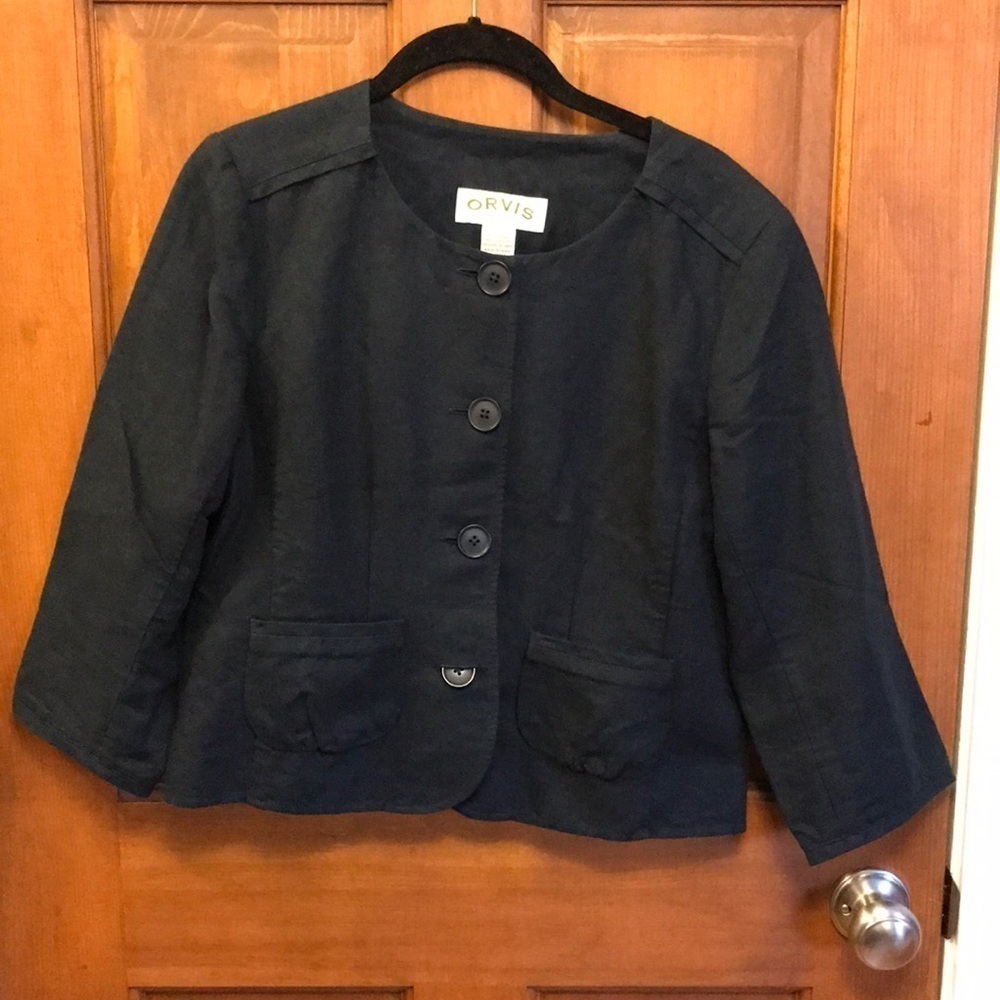 Orvis Dark Blue Suit Jacket Size Small